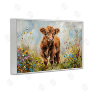 Petals Prints Design | Mountain Cow Scene