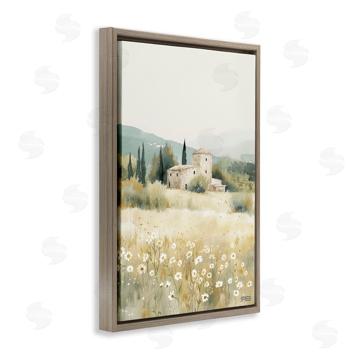 Nu Horizon Countryside Brown Floating Frame Canvas Wall Art, Home Decor by Roozbeh Bahramali