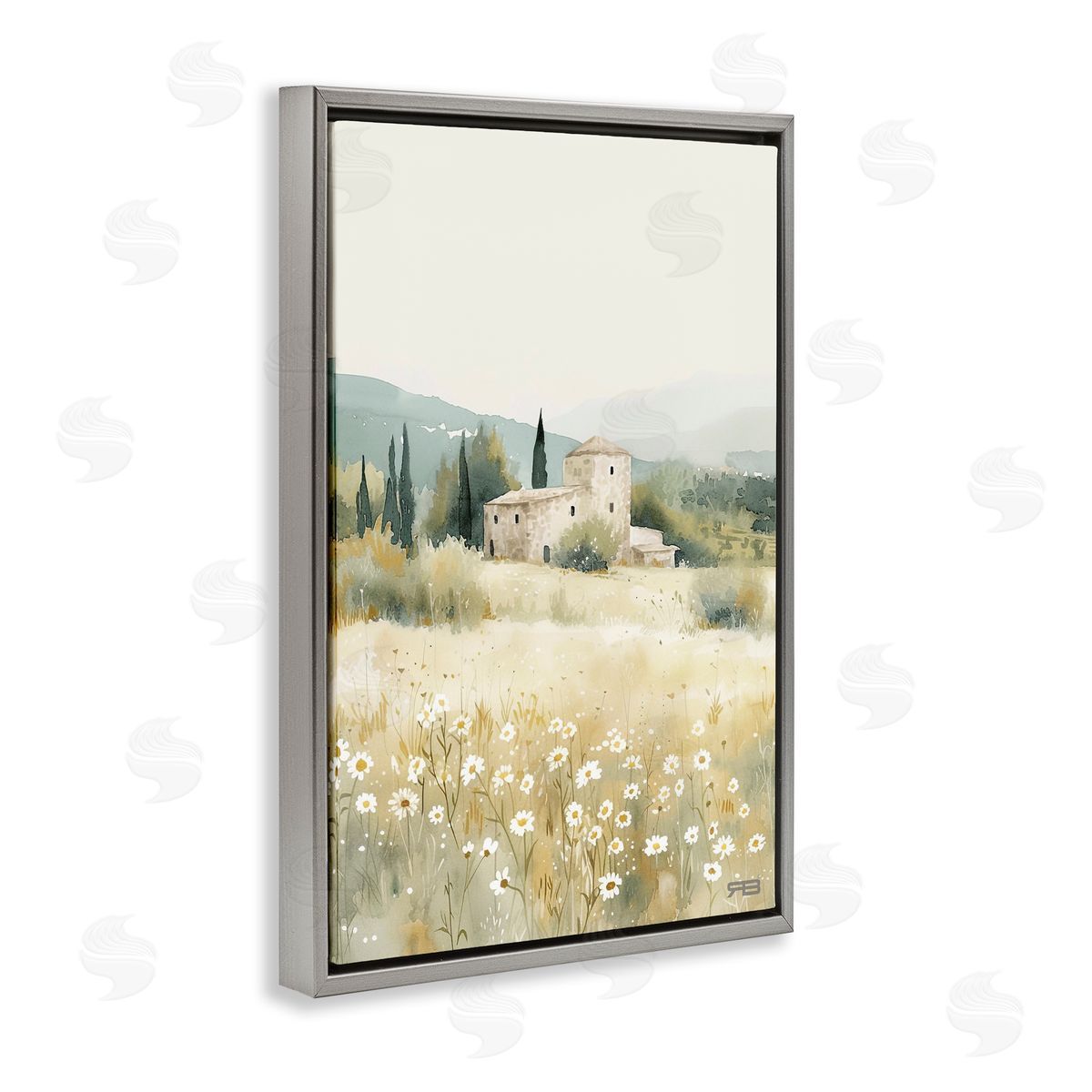 Nu Horizon Countryside Grey Floating Frame Canvas Wall Art, Home Decor by Roozbeh Bahramali