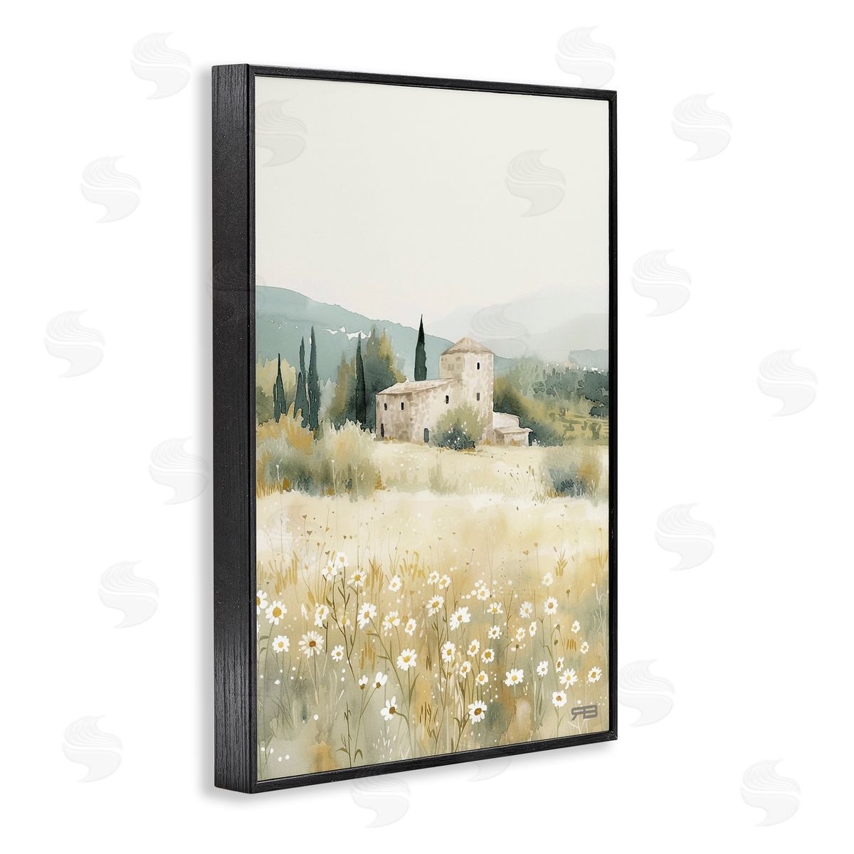 Nu Horizon Countryside Black Frame Print Wall Art, Home Decor by Roozbeh Bahramali
