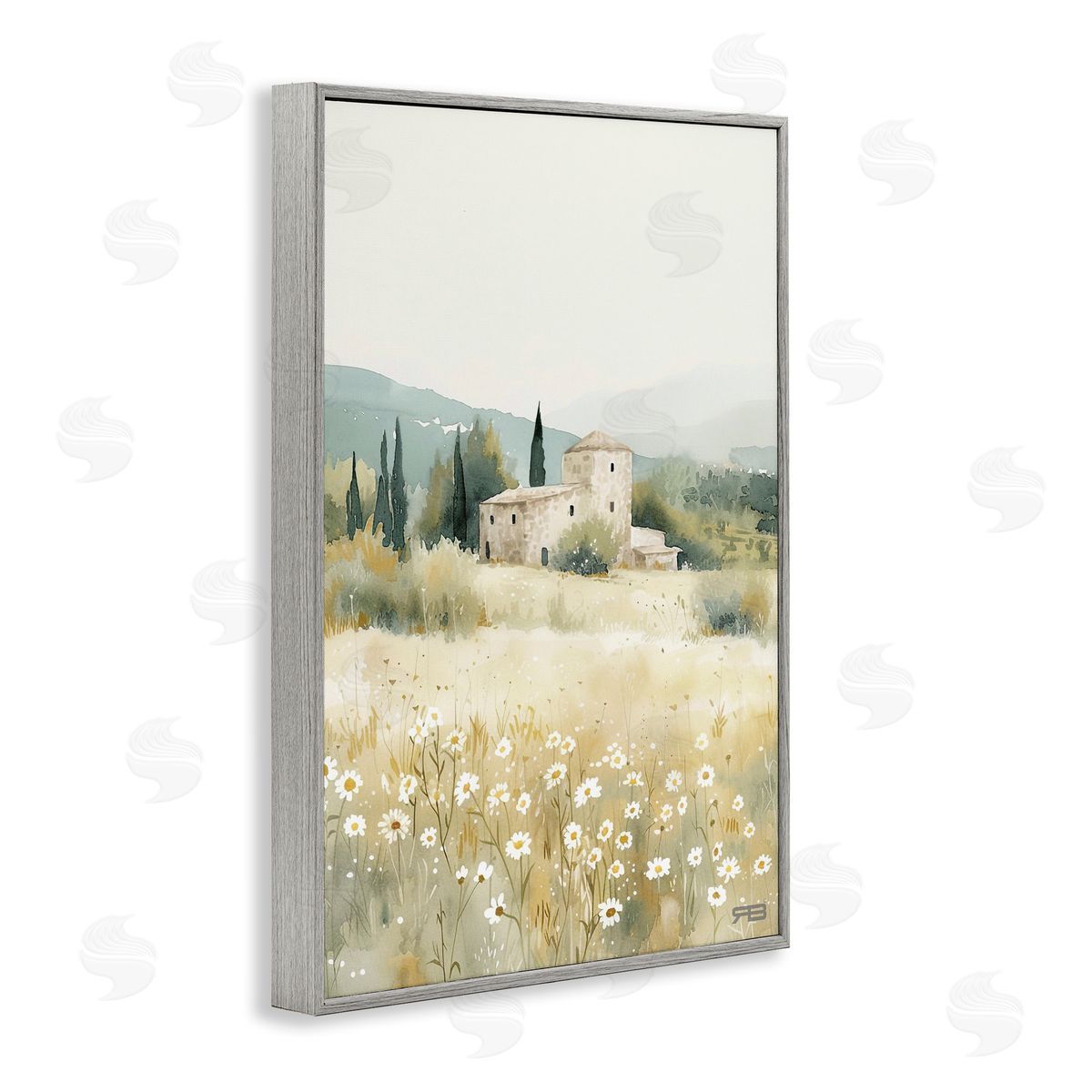 Nu Horizon Countryside Grey Frame Print Wall Art, Home Decor by Roozbeh Bahramali