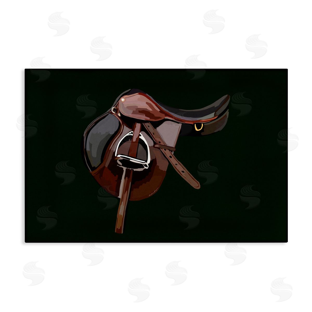 Western Horse Saddle Canvas Wall Art, Home Decor by Amelia Noyes