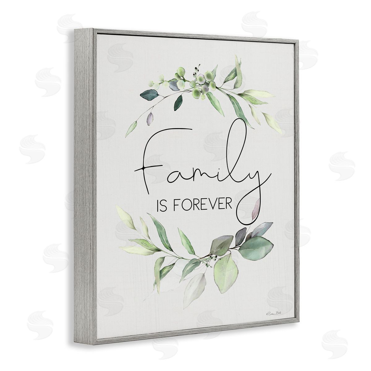 Family Is Forever Grey Frame Print Wall Art, Home Decor by Susan Ball