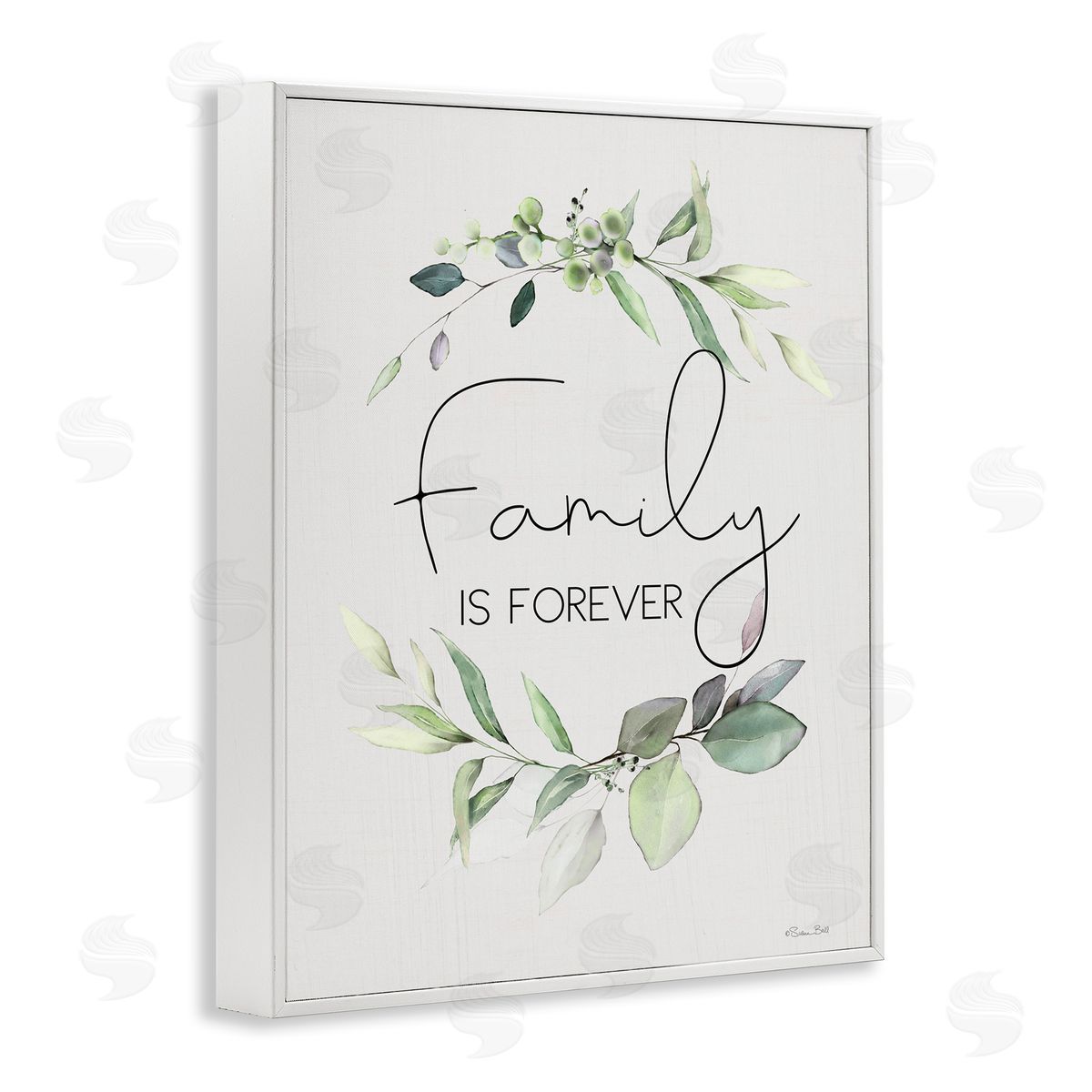 Family Is Forever White Frame Print Wall Art, Home Decor by Susan Ball