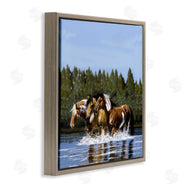 Victoria Schultz | Horses Upstream Splashing