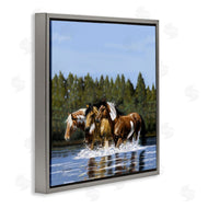 Victoria Schultz | Horses Upstream Splashing