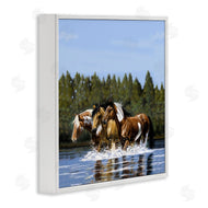 Victoria Schultz | Horses Upstream Splashing