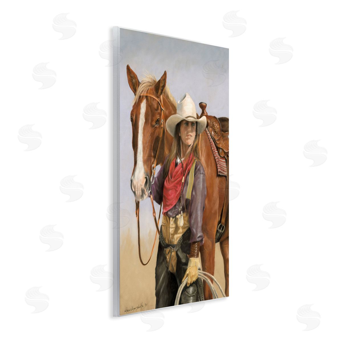 Powerful Female Cowgirl Wood Plaque Wall Art, Home Decor by Victoria Schultz