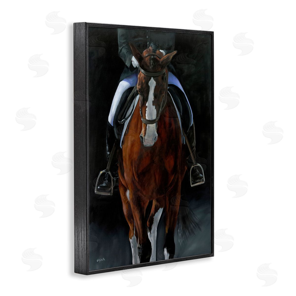 Balance Trotting Horse Black Frame Print Wall Art, Home Decor by Victoria Schultz