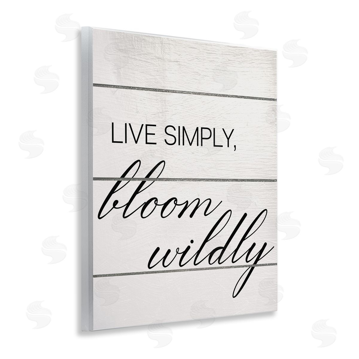 Bloom Wildly Phrase Wood Plaque Wall Art, Home Decor by Ziwei Li
