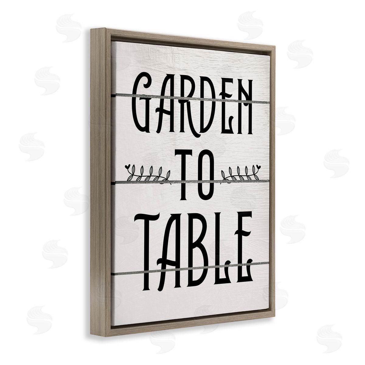 Garden To Table Brown Floating Frame Canvas Wall Art, Home Decor by Ziwei Li