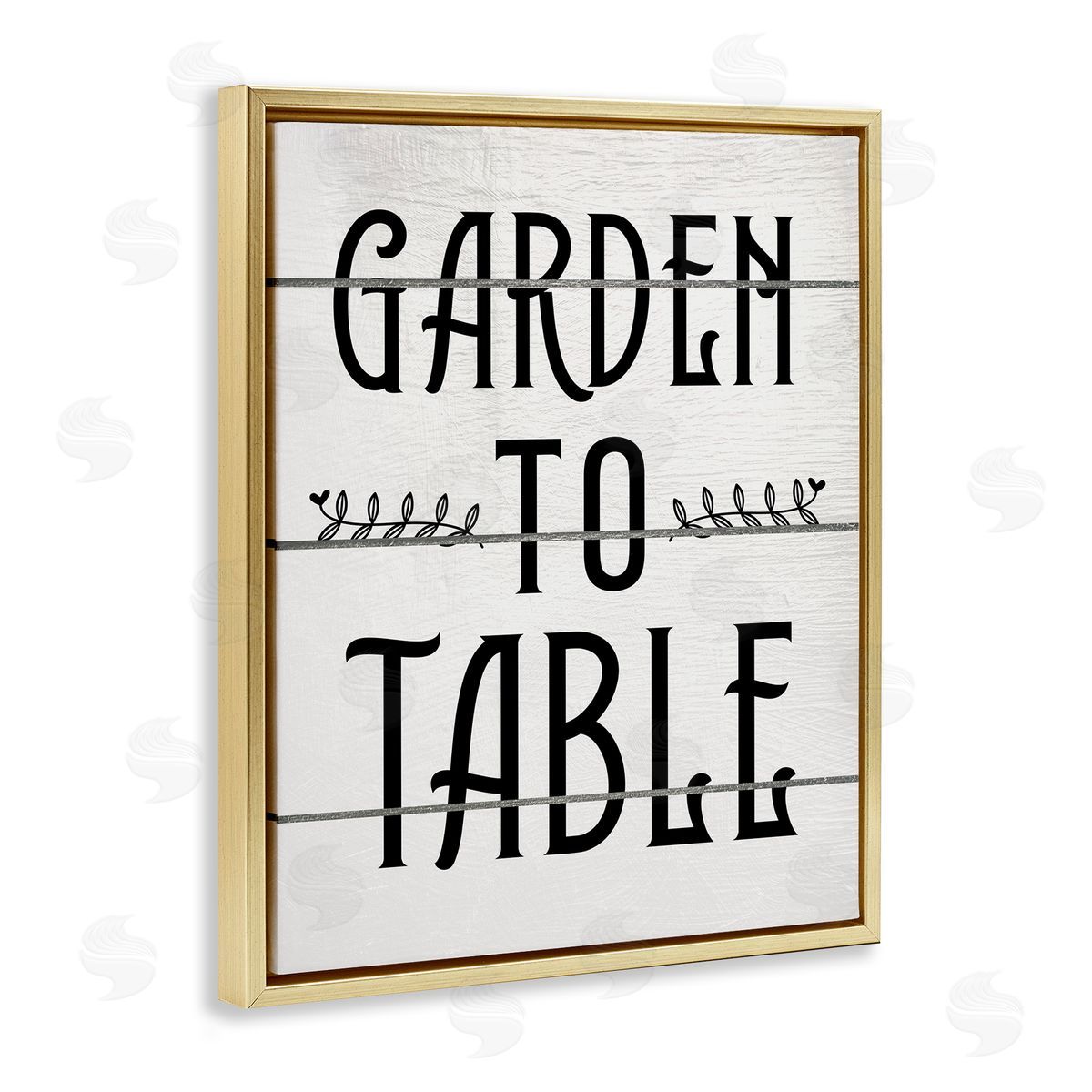 Garden To Table Gold Floating Frame Canvas Wall Art, Home Decor by Ziwei Li