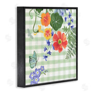 Levison Design | Green Gingham and Poppies