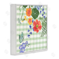 Levison Design | Green Gingham and Poppies
