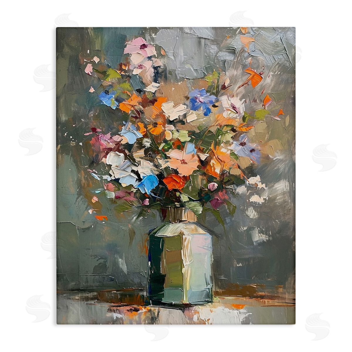 Mixed Bold Bouquet Canvas Wall Art, Home Decor by Ramona Murdock