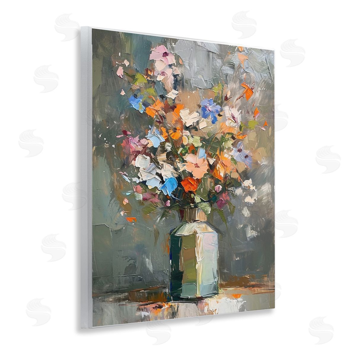 Mixed Bold Bouquet Wood Plaque Wall Art, Home Decor by Ramona Murdock