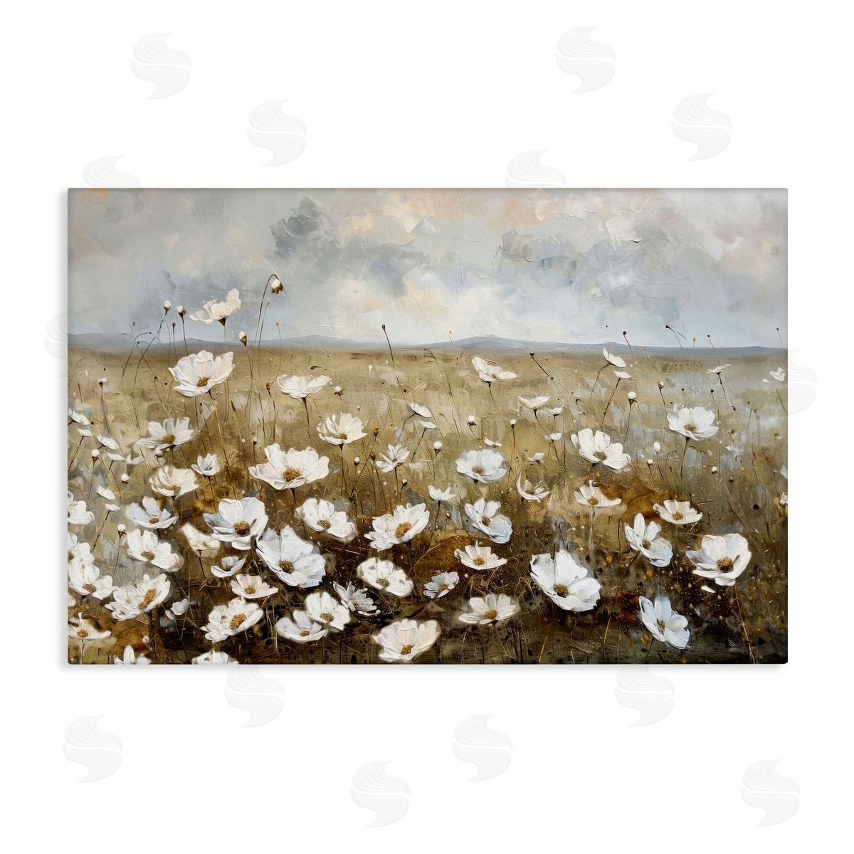 Prairie Wildflower Field Canvas Wall Art, Home Decor by Ramona Murdock