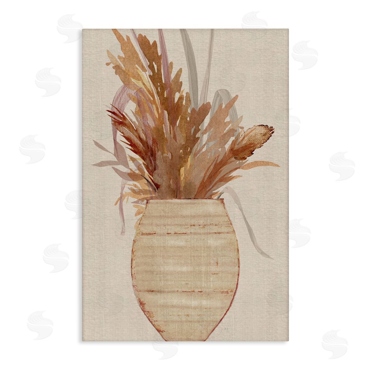 Rustic Wheat and Pottery Canvas Wall Art, Home Decor by Susan Jill