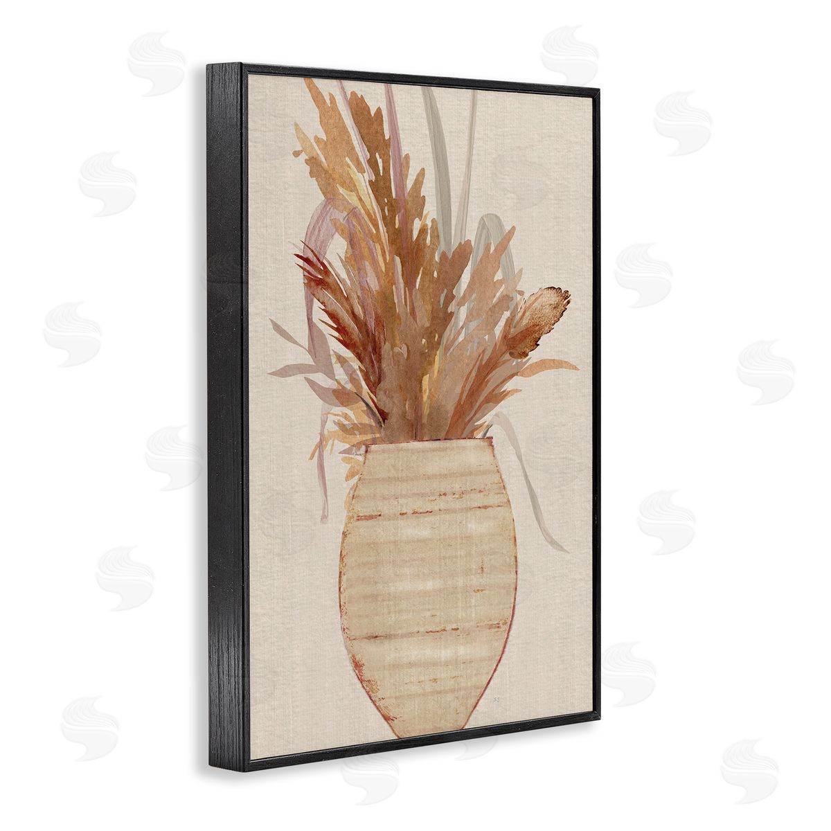Rustic Wheat and Pottery Black Frame Print Wall Art, Home Decor by Susan Jill