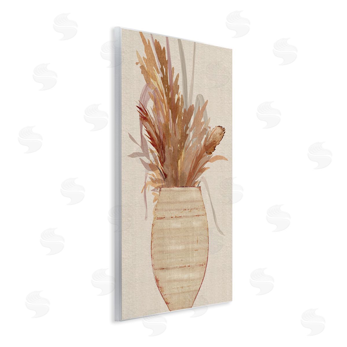 Rustic Wheat and Pottery Wood Plaque Wall Art, Home Decor by Susan Jill