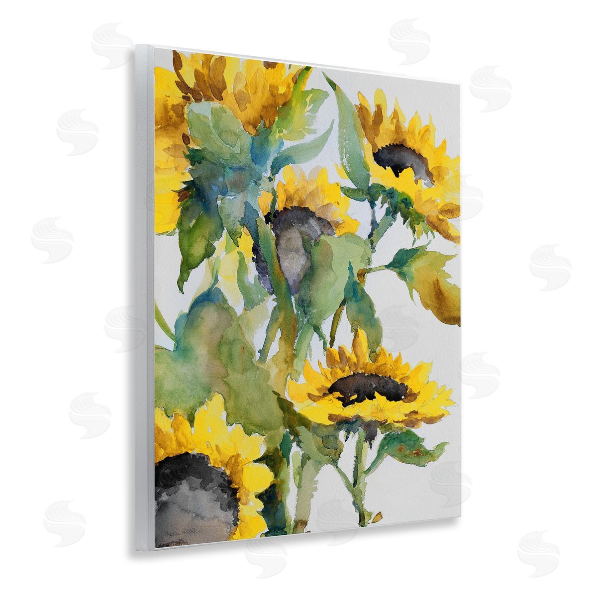 Bright Blooming Sunflowers Wood Plaque Wall Art, Home Decor by Theresa Heidel