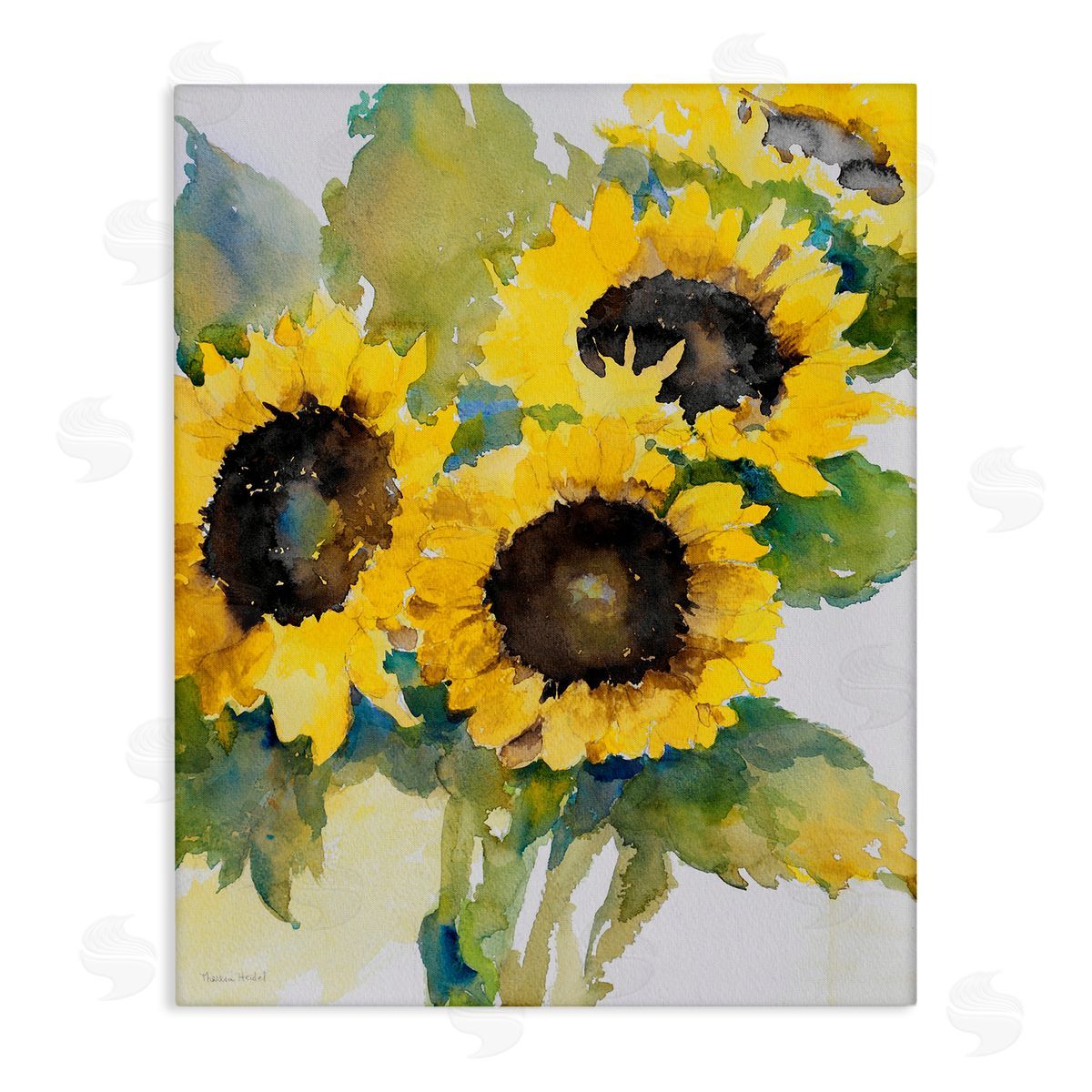 Blooming Sunflower Bundle Canvas Wall Art, Home Decor by Theresa Heidel