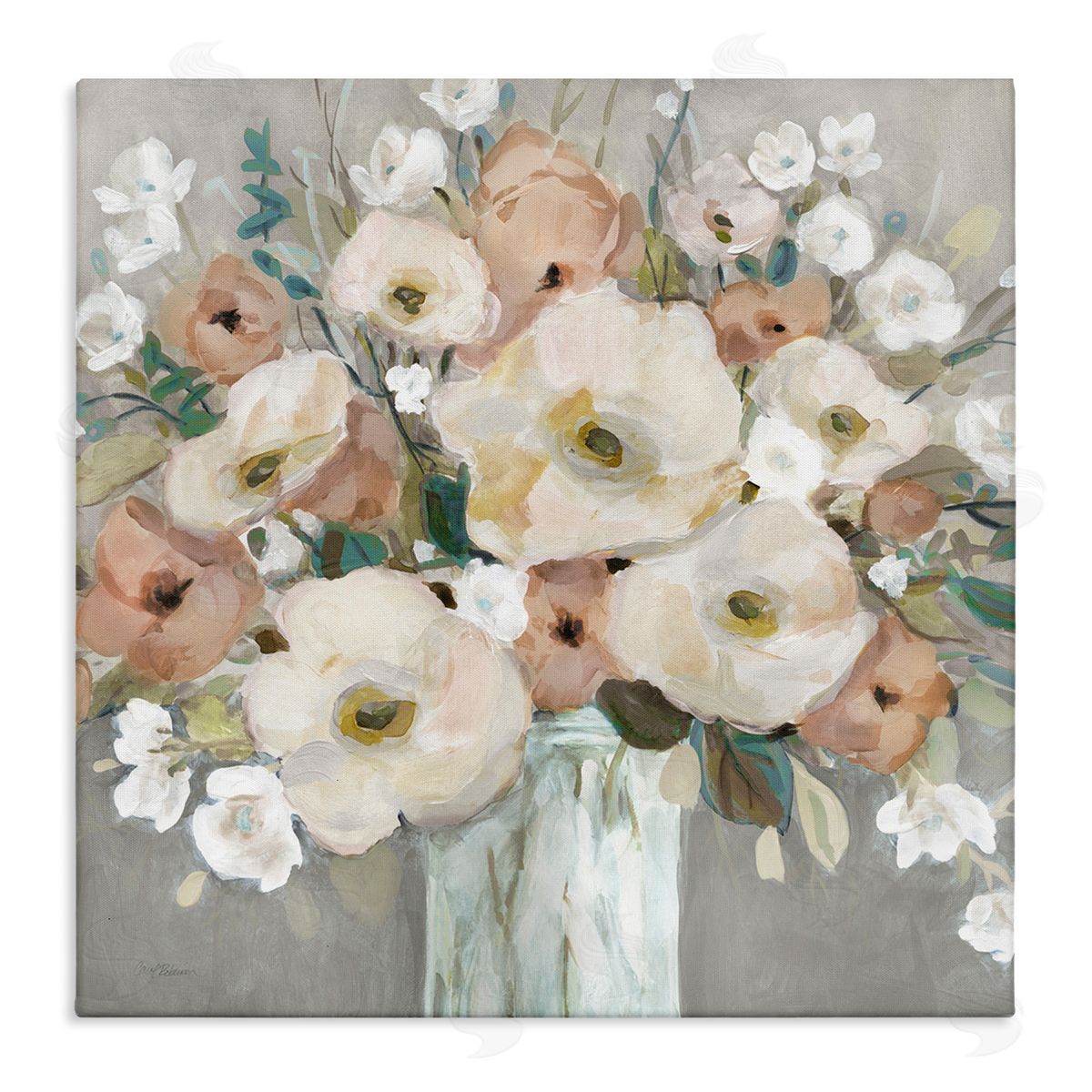 Bouquet of Pastels Canvas Wall Art, Home Decor by Carol Robinson