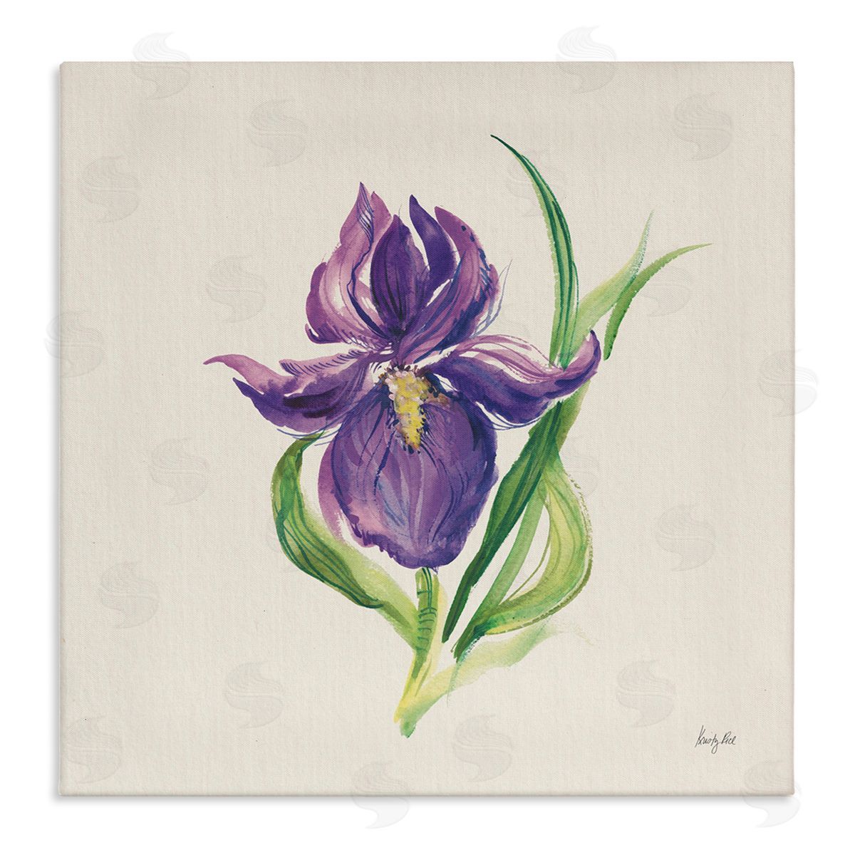 Easter Iris Bloom Canvas Wall Art, Home Decor by Kristy Rice