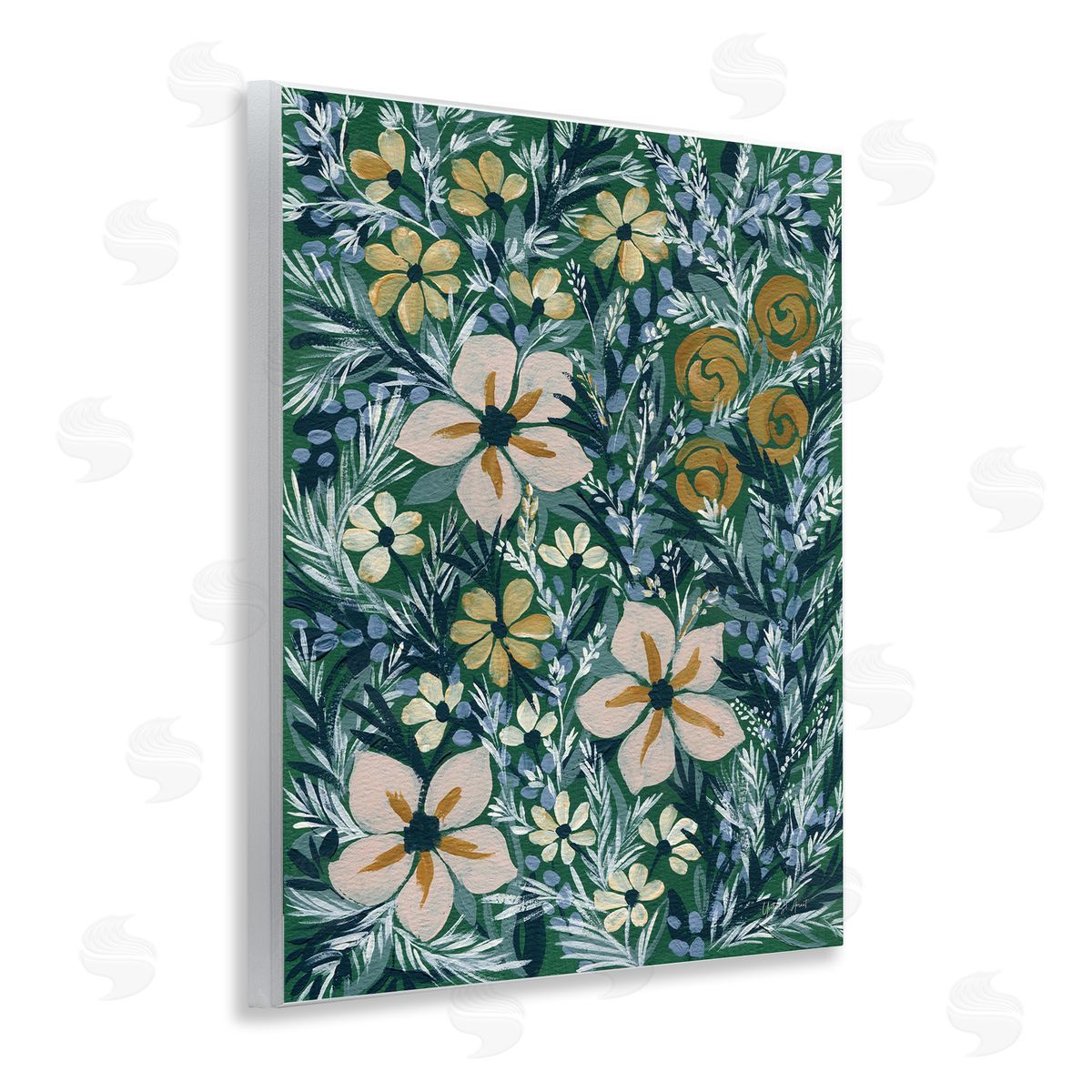 Summer Boho Florals Wood Plaque Wall Art, Home Decor by Yvette St. Amant