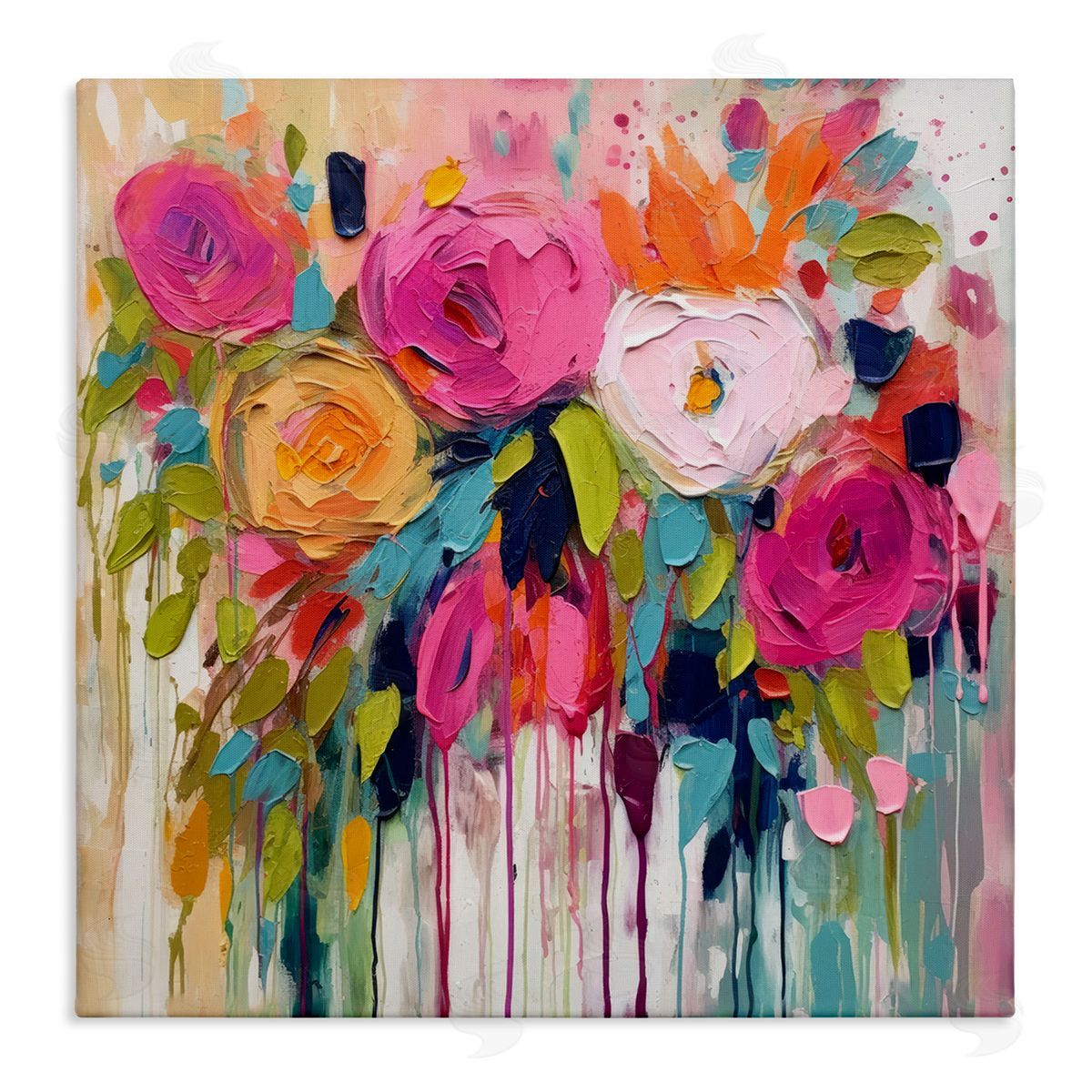 Urban Paint Bouquet Canvas Wall Art, Home Decor by Irena Orlov