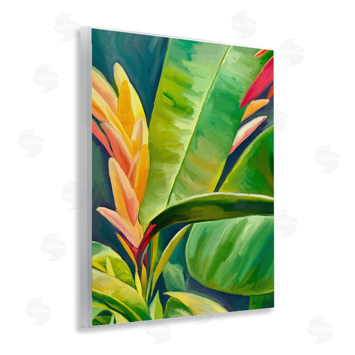 Bright Tropics Greenery Wood Plaque Wall Art, Home Decor by Amy Hall