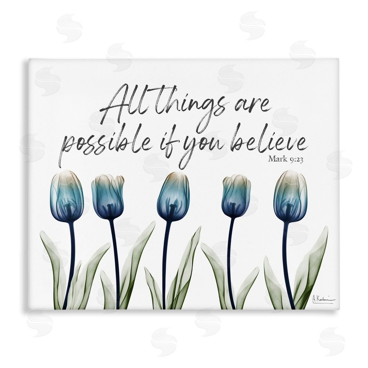 All Things Possible Tulips Canvas Wall Art, Home Decor by Albert Koetsier