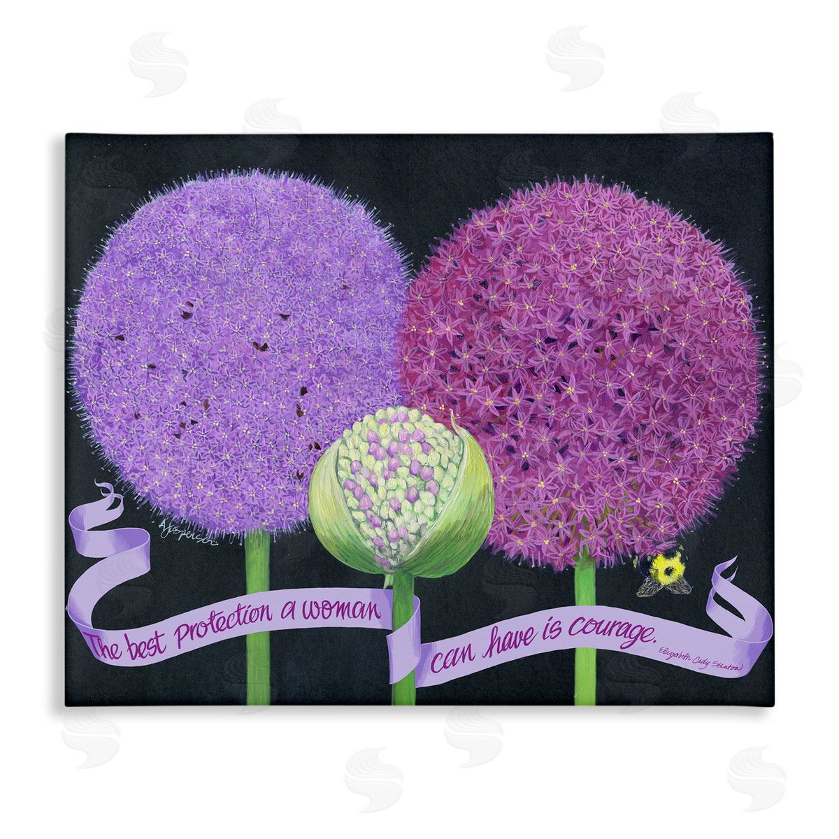Feminine Courage Quote Canvas Wall Art, Home Decor by Ann Jasperson