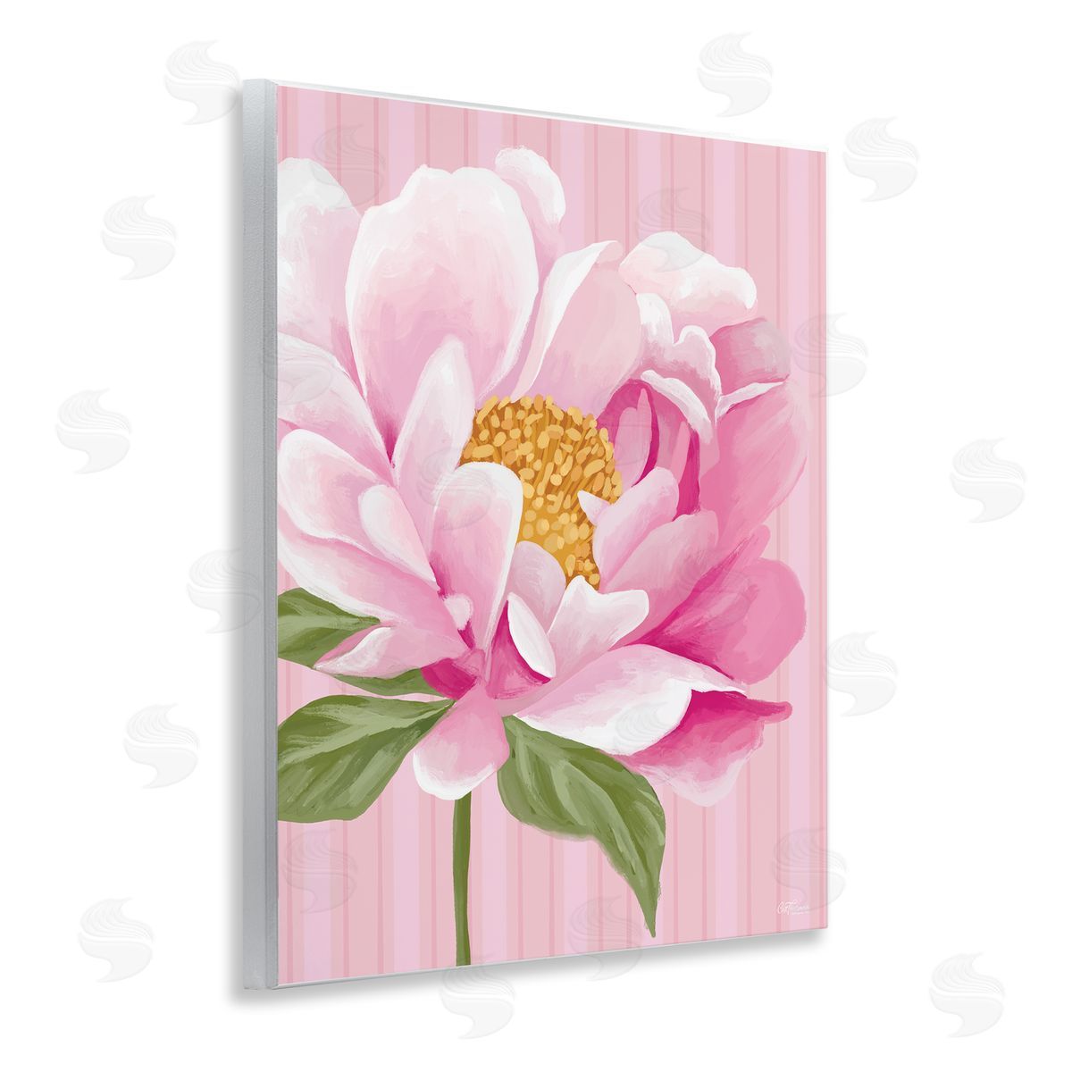 Pink Carnation Bloom Wood Plaque Wall Art, Home Decor by Cat Thurman Designs