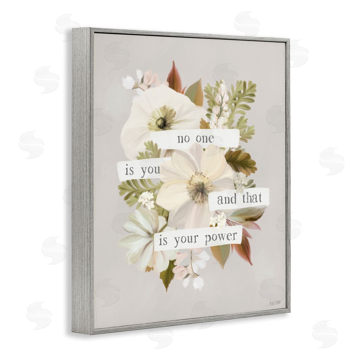 No One Is You Grey Frame Print Wall Art, Home Decor by House Fenway