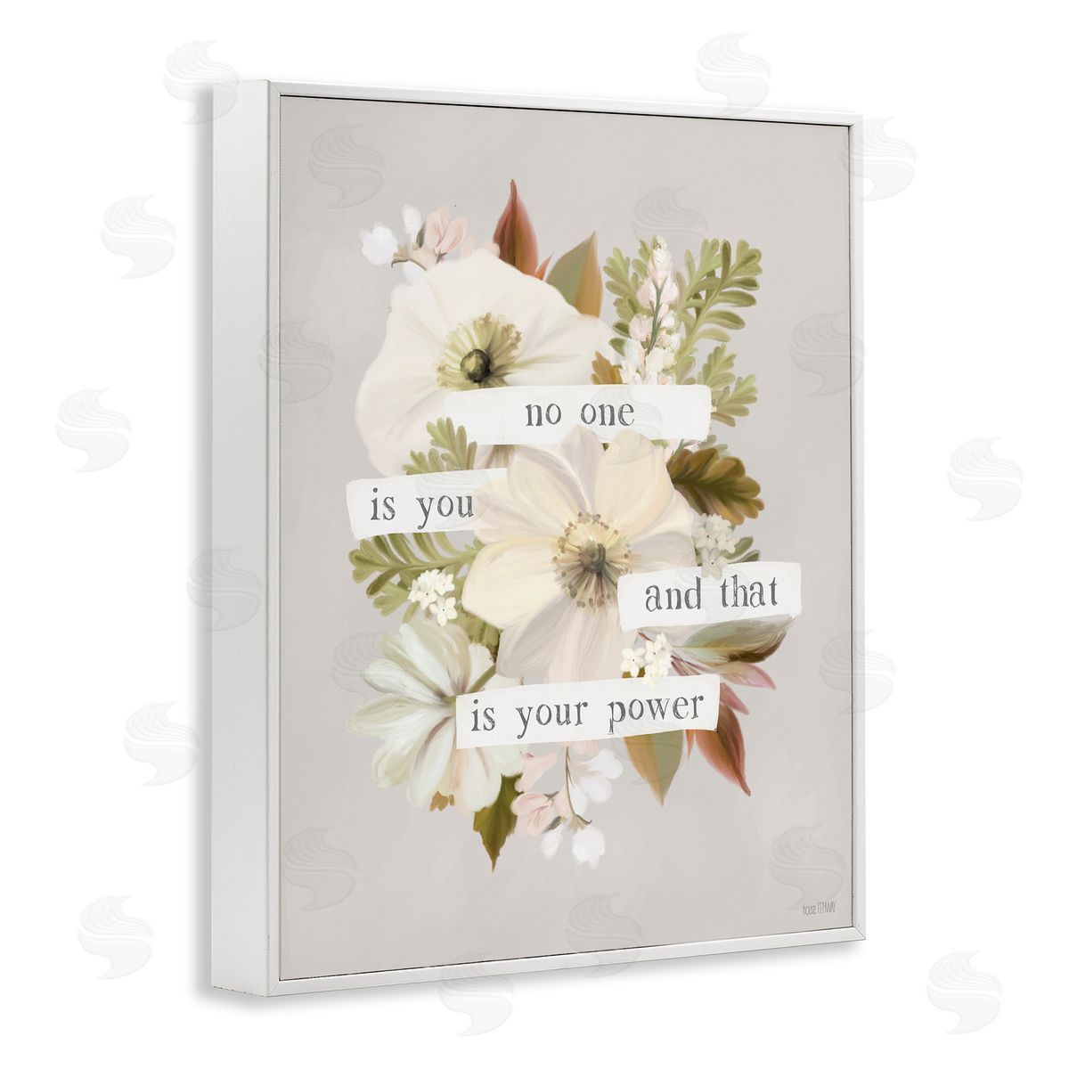 No One Is You White Frame Print Wall Art, Home Decor by House Fenway