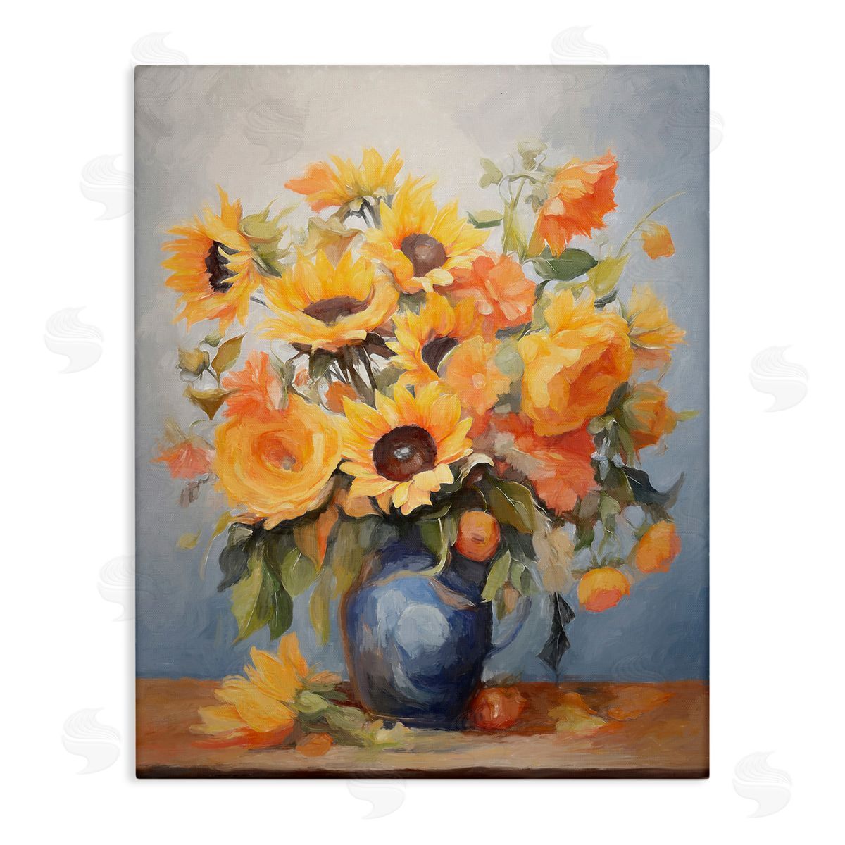 Sunflower Medley Vase Canvas Wall Art, Home Decor by Ramona Murdock