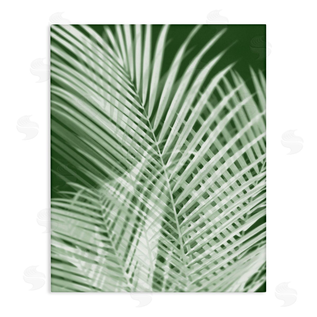 Green Palm Leaves Canvas Wall Art, Home Decor by Melonie Miller