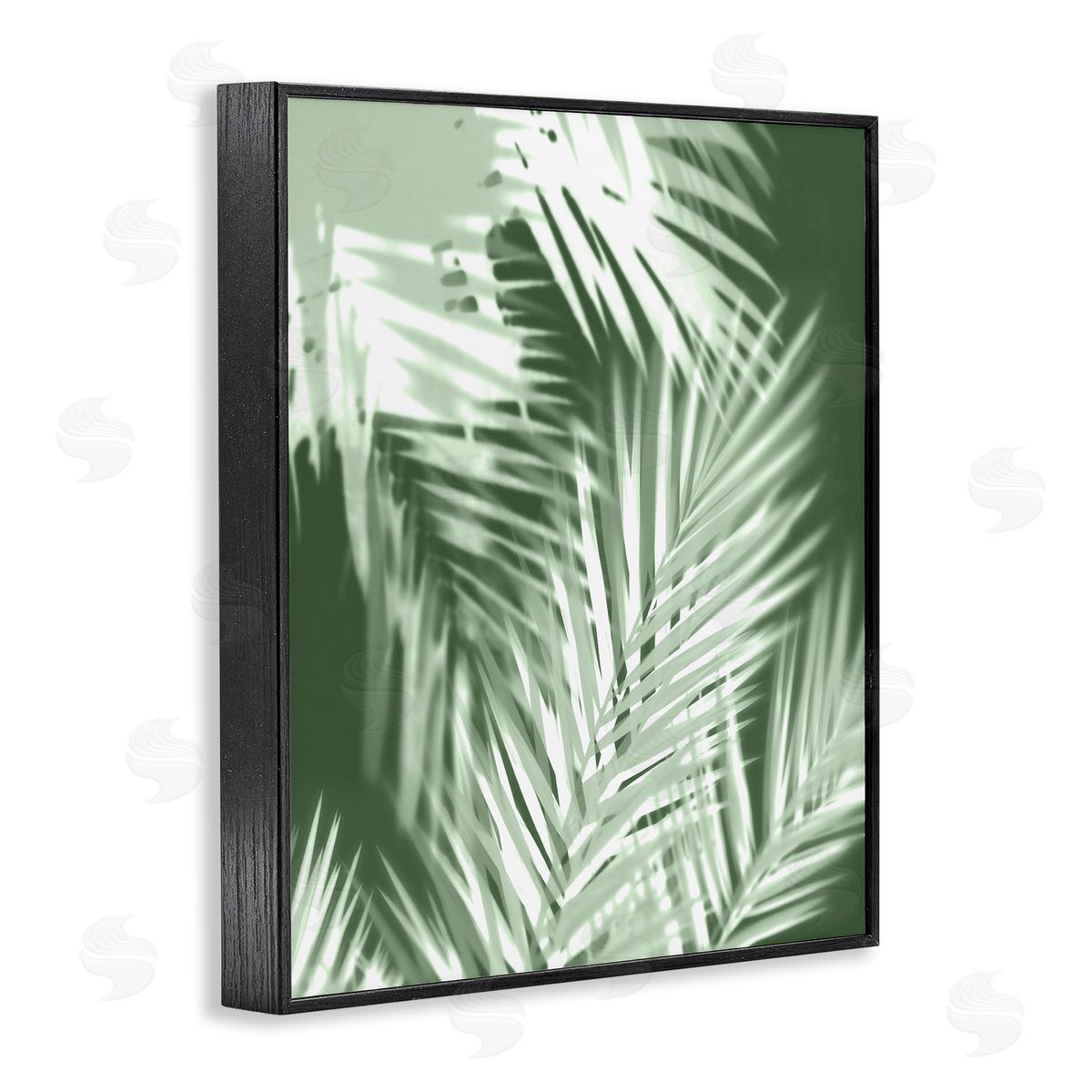 Abstract Palm Leaves Black Frame Print Wall Art, Home Decor by Melonie Miller