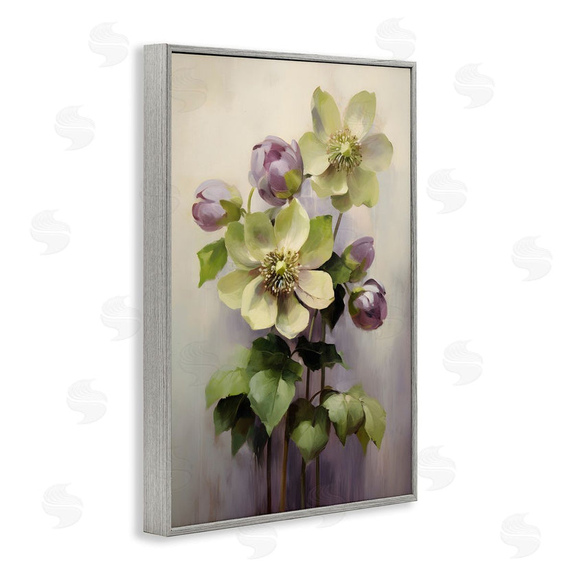 Petals Prints Design | Green and Purple Flowers