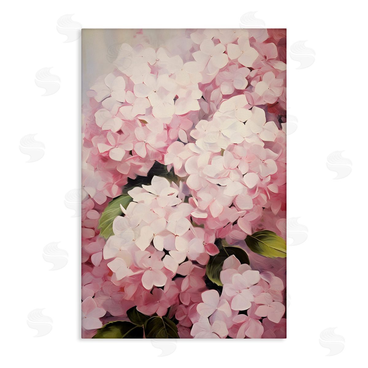 Blush Pink Hydrangeas Canvas Wall Art, Home Decor by Petals Prints Design