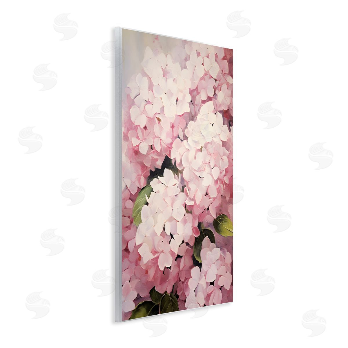 Blush Pink Hydrangeas Wood Plaque Wall Art, Home Decor by Petals Prints Design