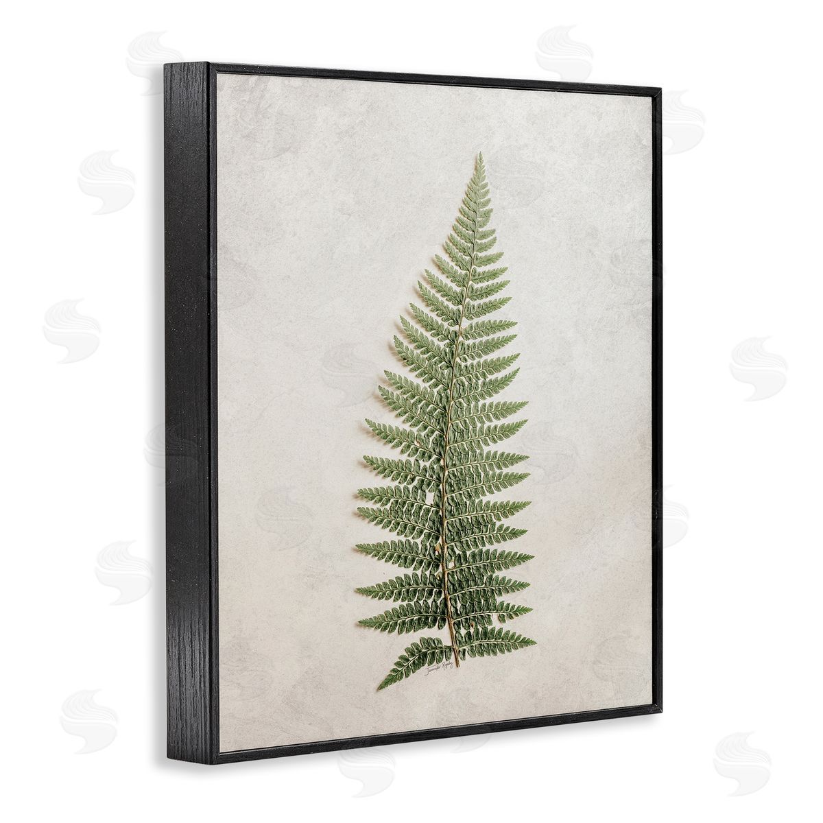Detailed Fern Frond Black Frame Print Wall Art, Home Decor by Jennifer Rigsby