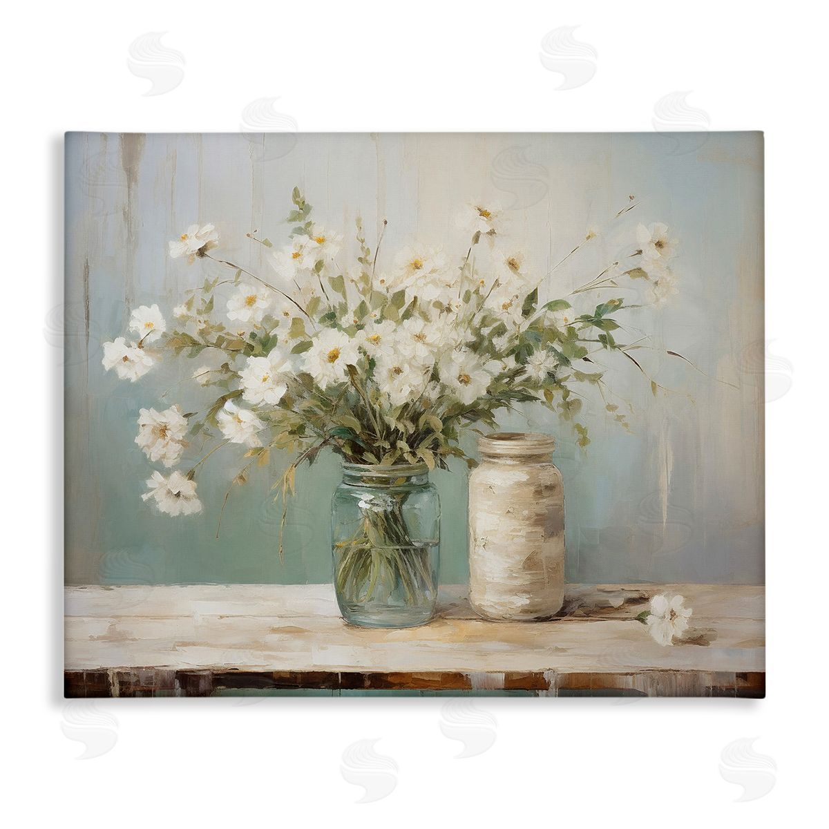 Traditional Jar Bouquet Canvas Wall Art, Home Decor by Ramona Murdock