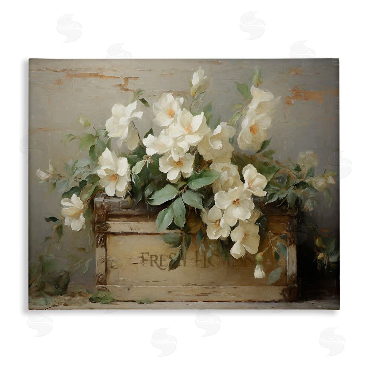 Fresh Rustic Flowers Canvas Wall Art, Home Decor by Ramona Murdock