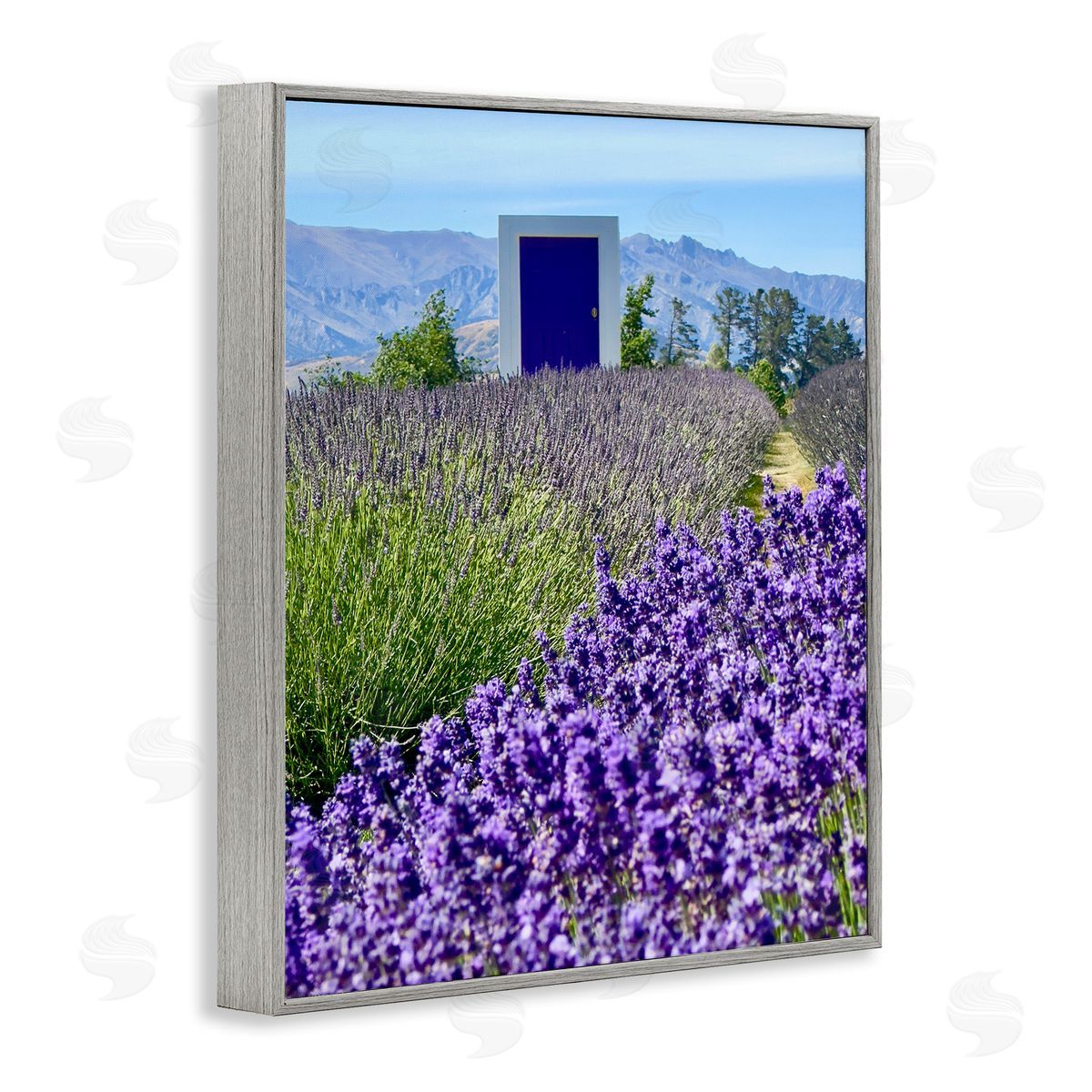 Surreal Doorway Landscape Grey Frame Print Wall Art, Home Decor by Kali Wilson