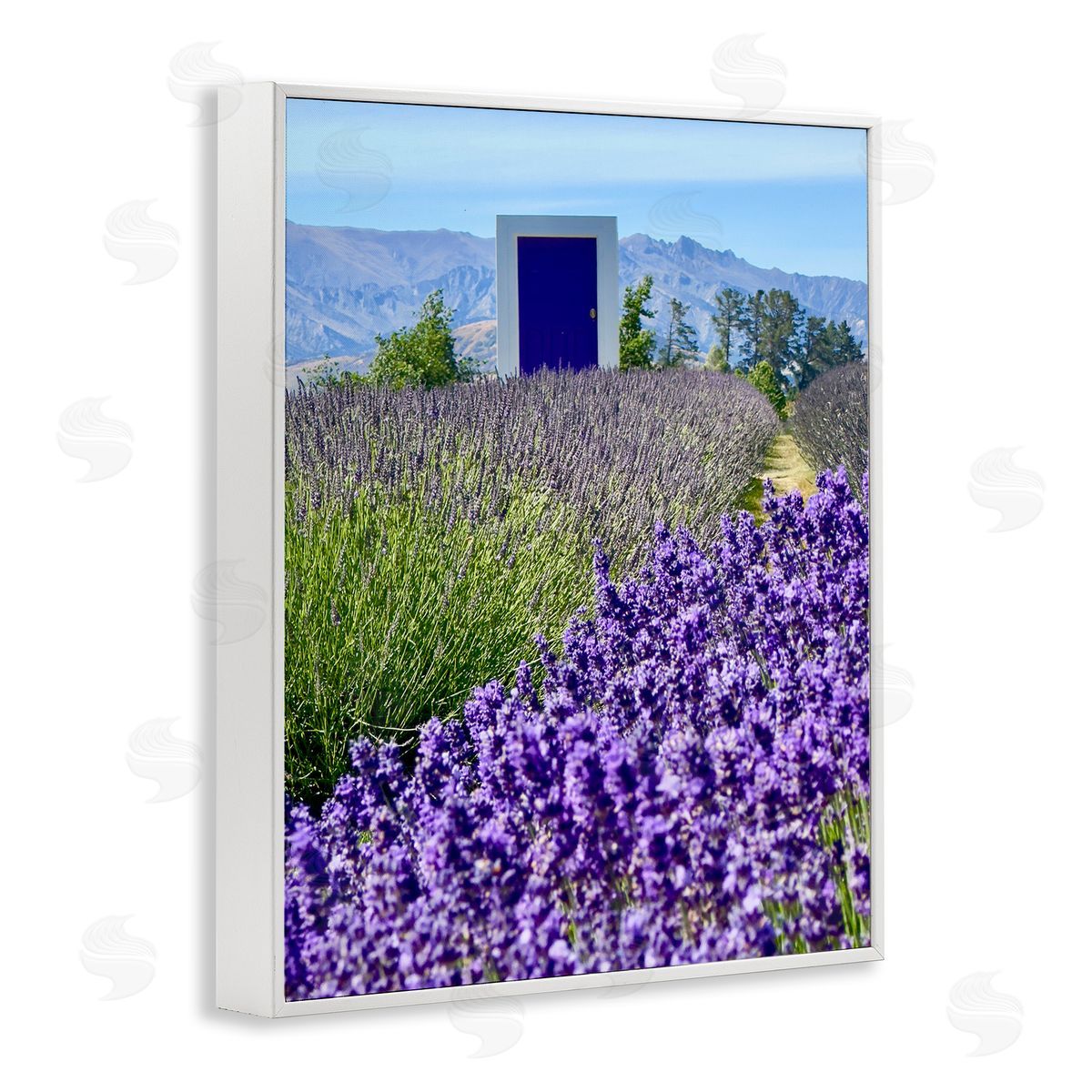 Surreal Doorway Landscape White Frame Print Wall Art, Home Decor by Kali Wilson
