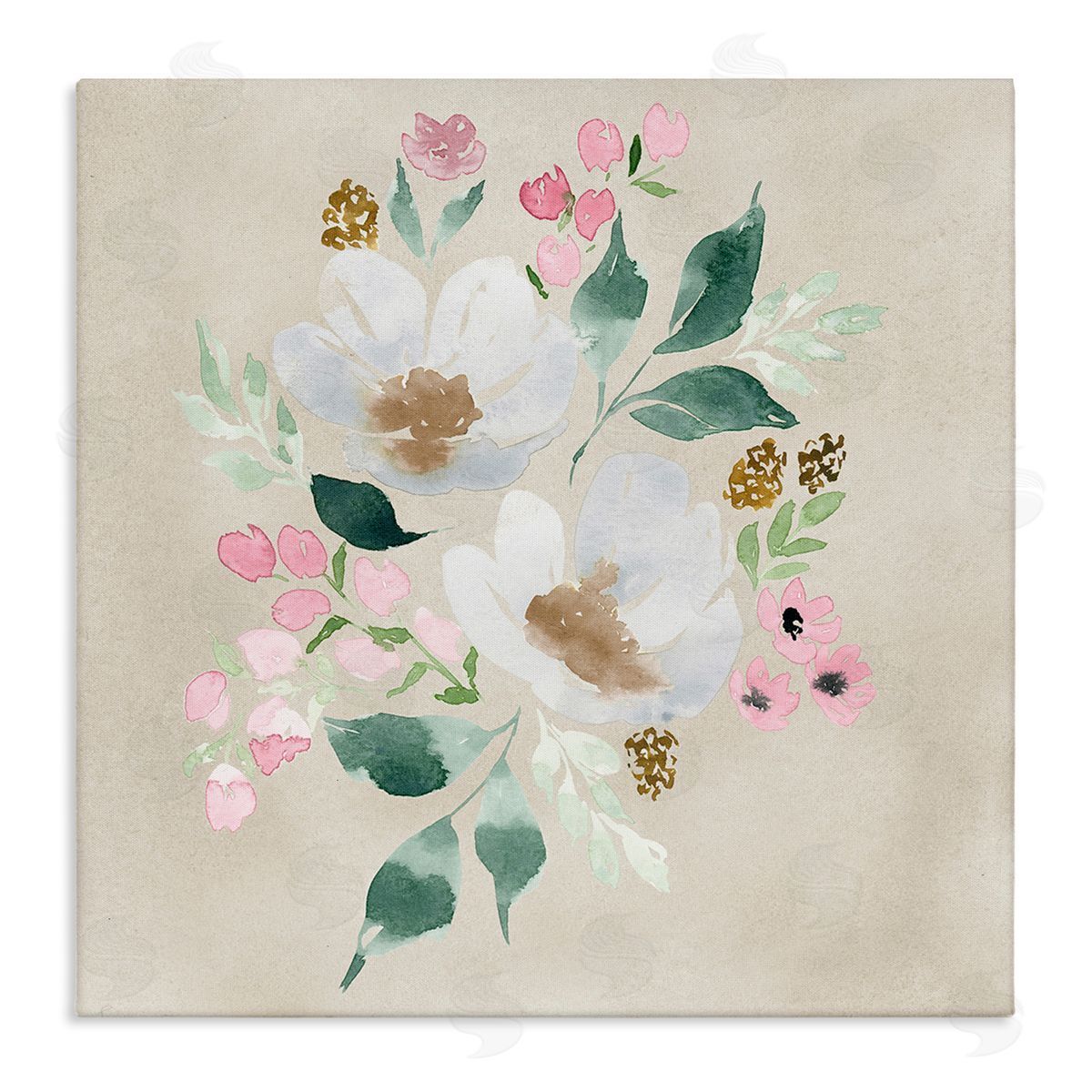 Neutral Floral Beauty Canvas Wall Art, Home Decor by Lucille Price