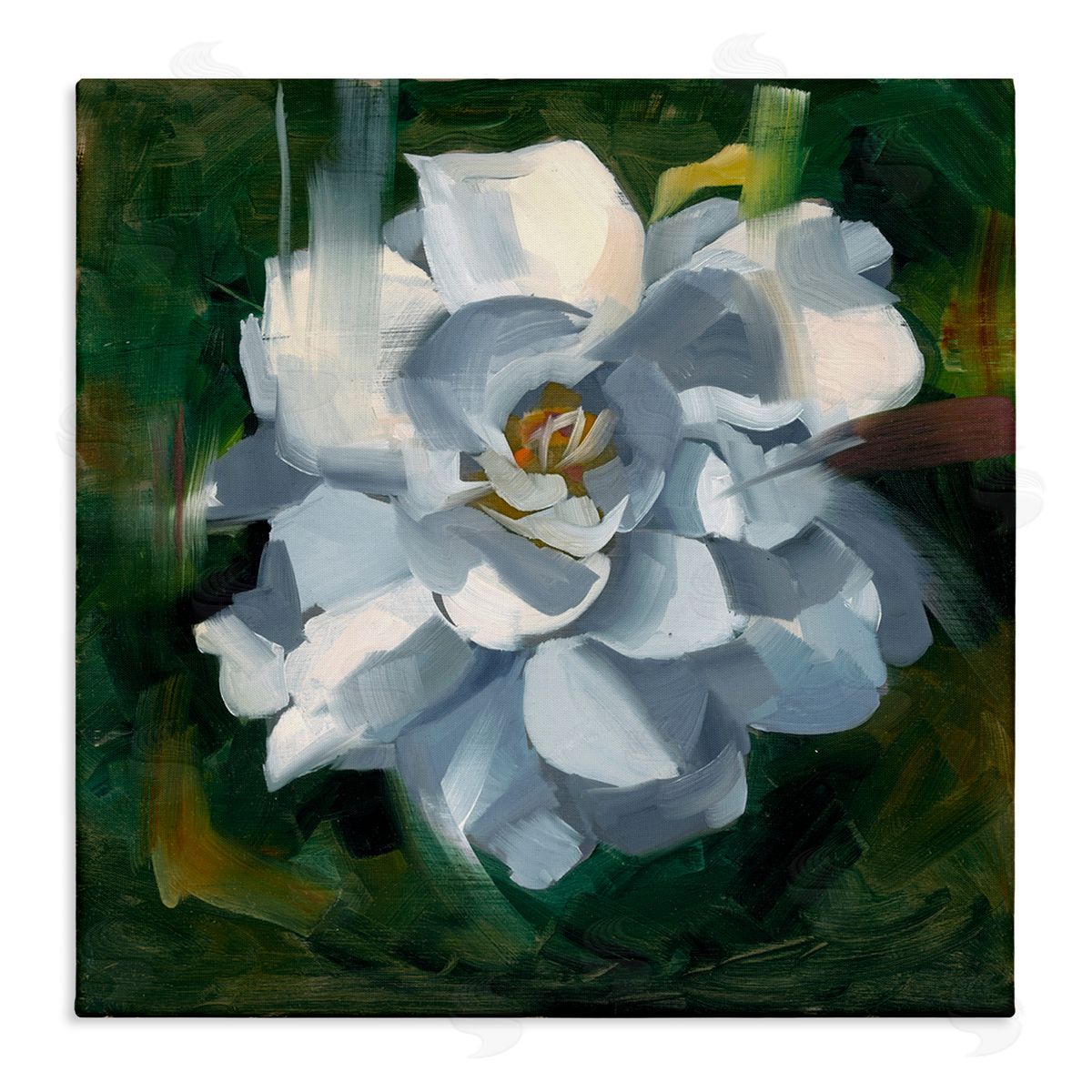 Paint Streaked Flower Canvas Wall Art, Home Decor by Liz Jardine