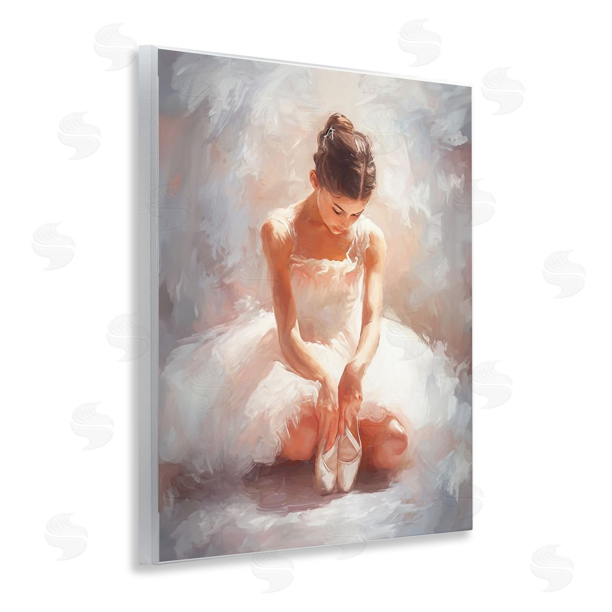 Serene Ballerina Portrait Wood Plaque Wall Art, Home Decor by Ramona Murdock